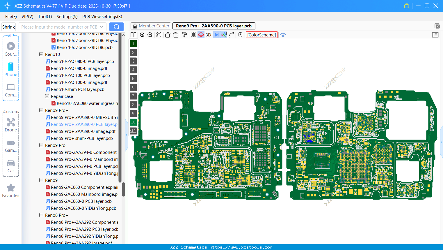 OPPO Reno9 Pro+ 2AA390-0 PCB Layer